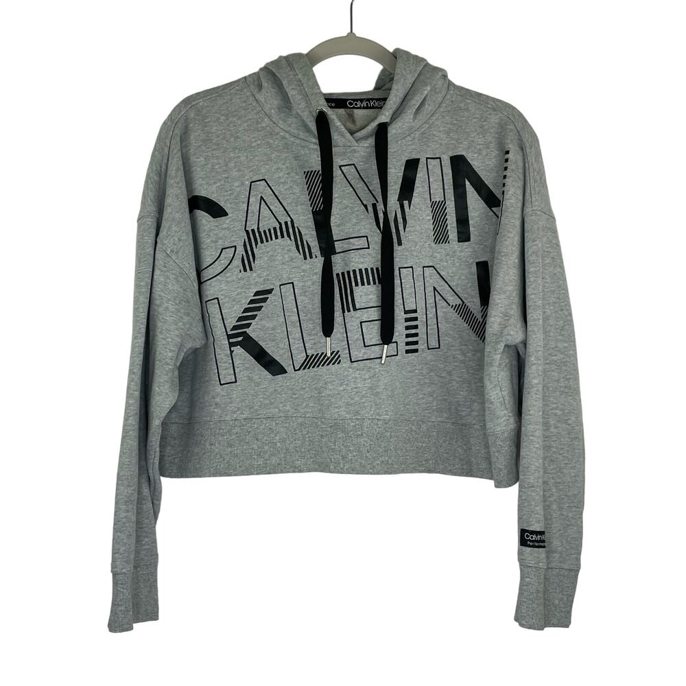 Calvin Klein Performance gray cropped sweatshirt women's Large